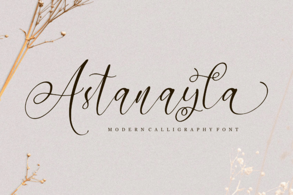 Astanayla — Modern Calligraphy Font by Qwrtype